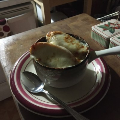 French Onion Soup with Mini-Meatballs