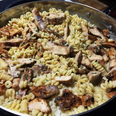 Grilled Blackened Chicken Alfredo