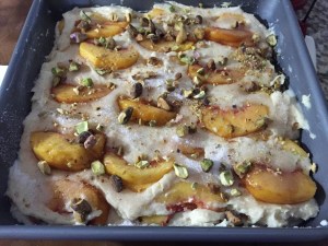 Peach Cake With Pistachios