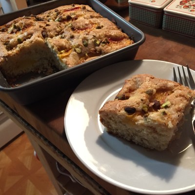 Peach Cake With Pistachios