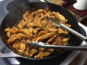 Spicy Chicken Stir-Fry Over Basmati Rice