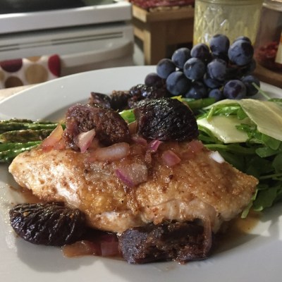 Tuscan Chicken In A Concord Grape Reduction With Sweet Figs