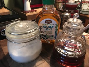Agave Nectar Honey and Granulated Sugar