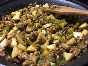 Roasted Acorn Squash Stuffed With Italian Sausage And Pears