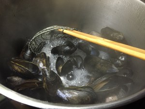 This is the point where you would add the red pepper flakes. I like a little heat but not too much.