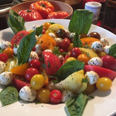 Heirloom Tomato Salad With A Red Wine Vinaigrette