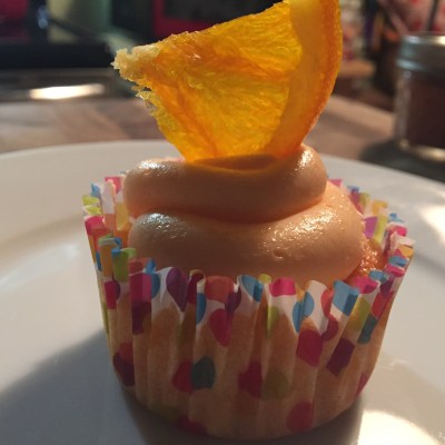Creamsicle Cupcakes Topped With Candied Oranges