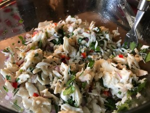 Mini Crab Tacos and Crab Guacamole