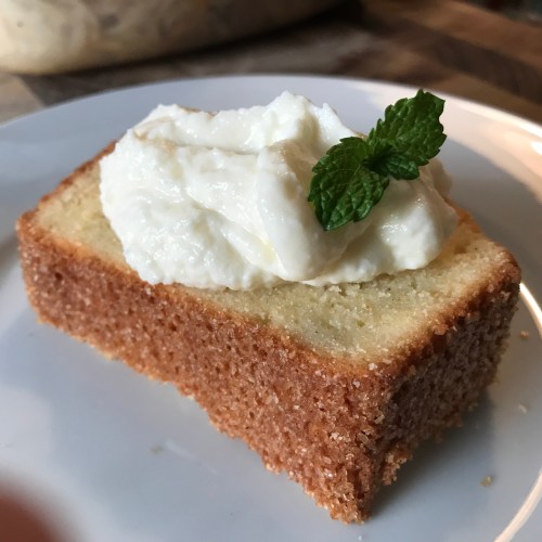 Vanilla Cream Cheese Pound Cake With Sweet Ricotta Cream