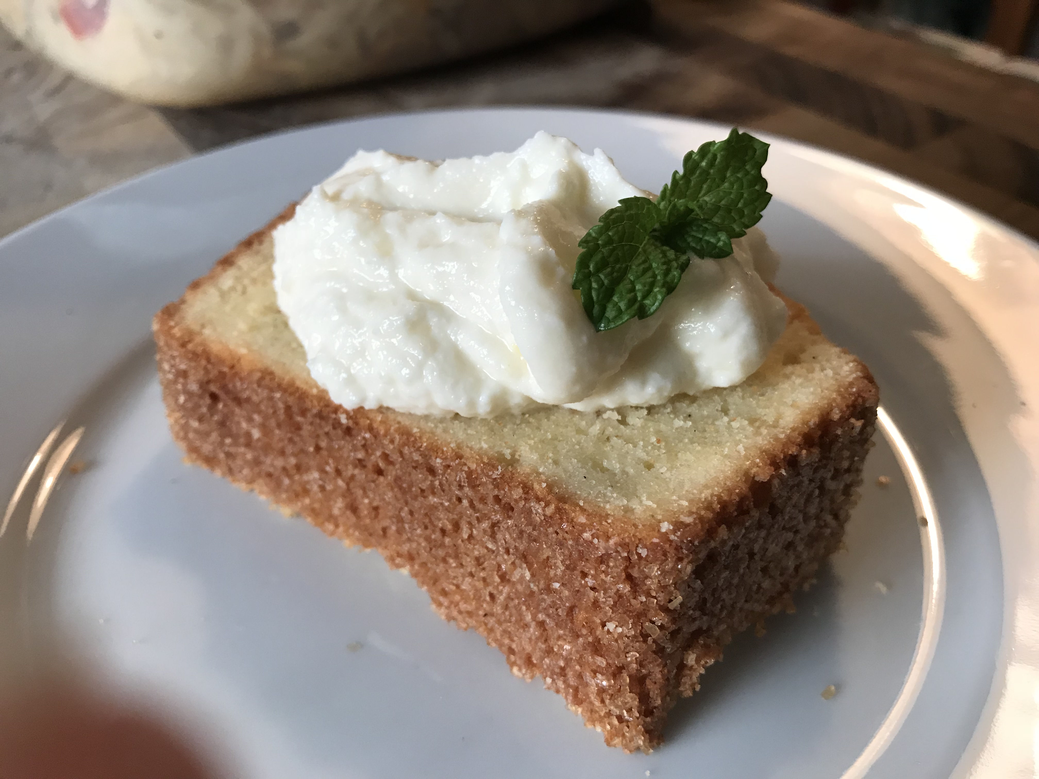 Vanilla Cream Cheese Pound Cake With Sweet Ricotta Cream