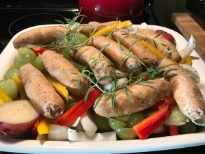 Roasted Italian Sausage And Grapes