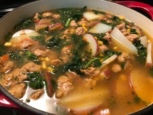 Updated-Tuscan Soup With Homemade Parmesan Croutons