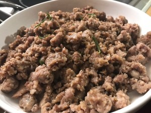 Stewed Cabbage and Potatoes With Pork Sausage