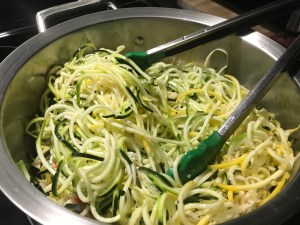 Spaghetti With Zucchini And Yellow Squash