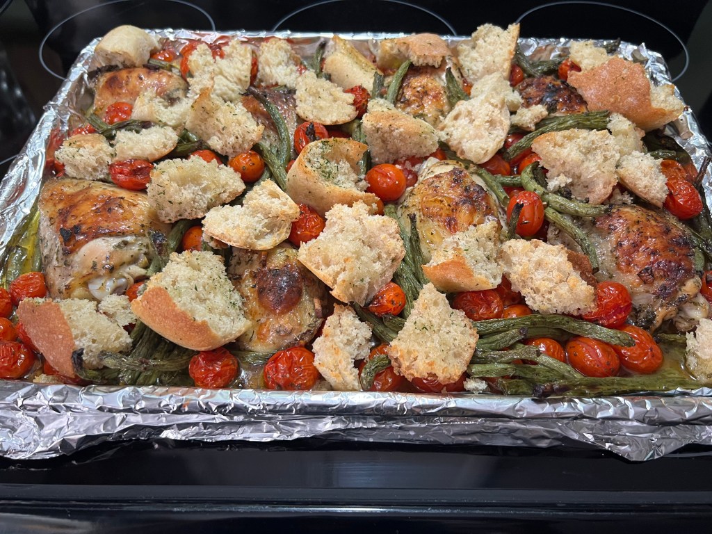 chicken sheet pan dinner with italian dressing Easy Sheet Pan Italian Chicken and Peppers
