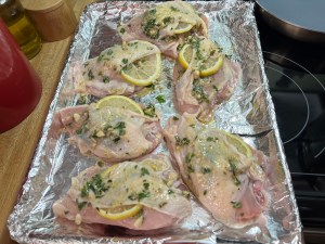 Lemon-Rosemary Roasted Chicken With Brocccolini