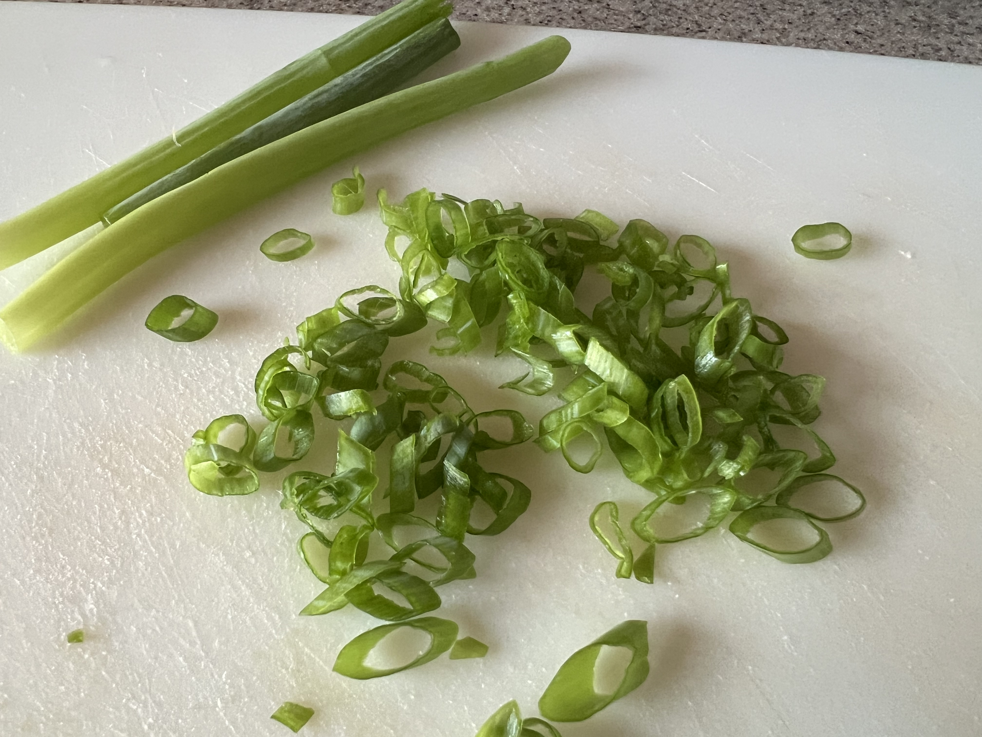 Green onion tops for the garnish