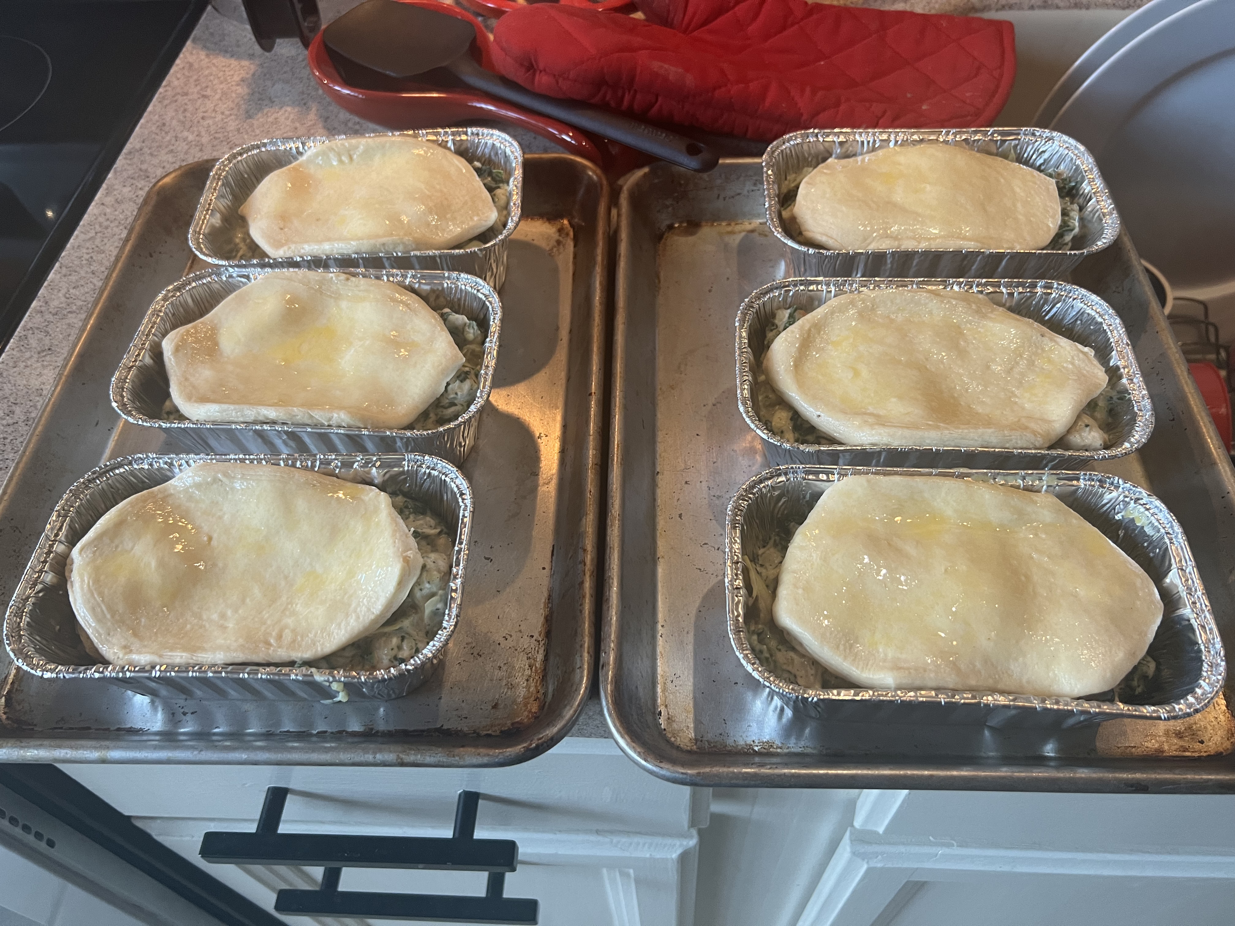 Mini Spinach And Artichoke Chicken Casseroles