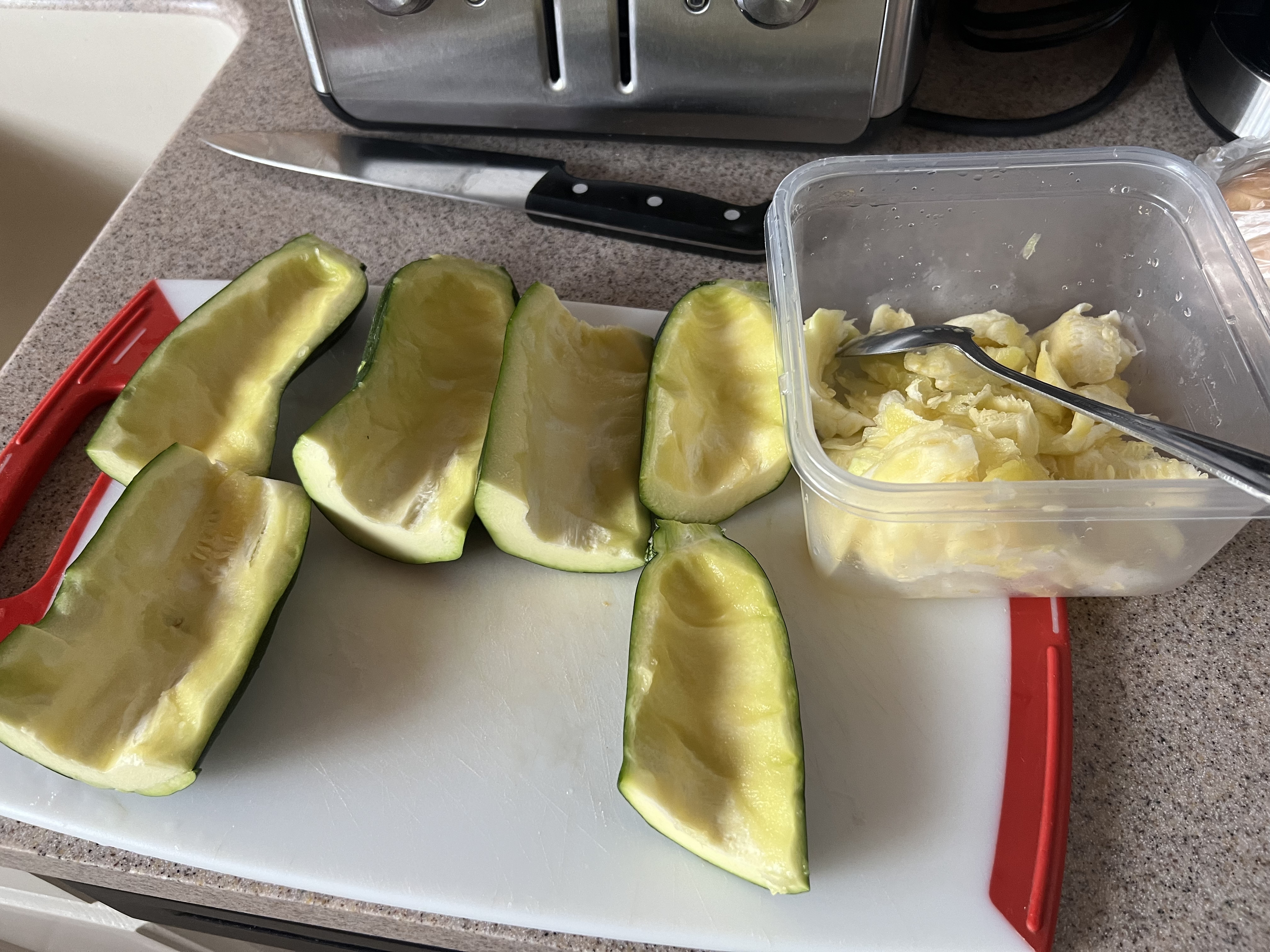 Stuffed Chicken Parm Zucchini Boats