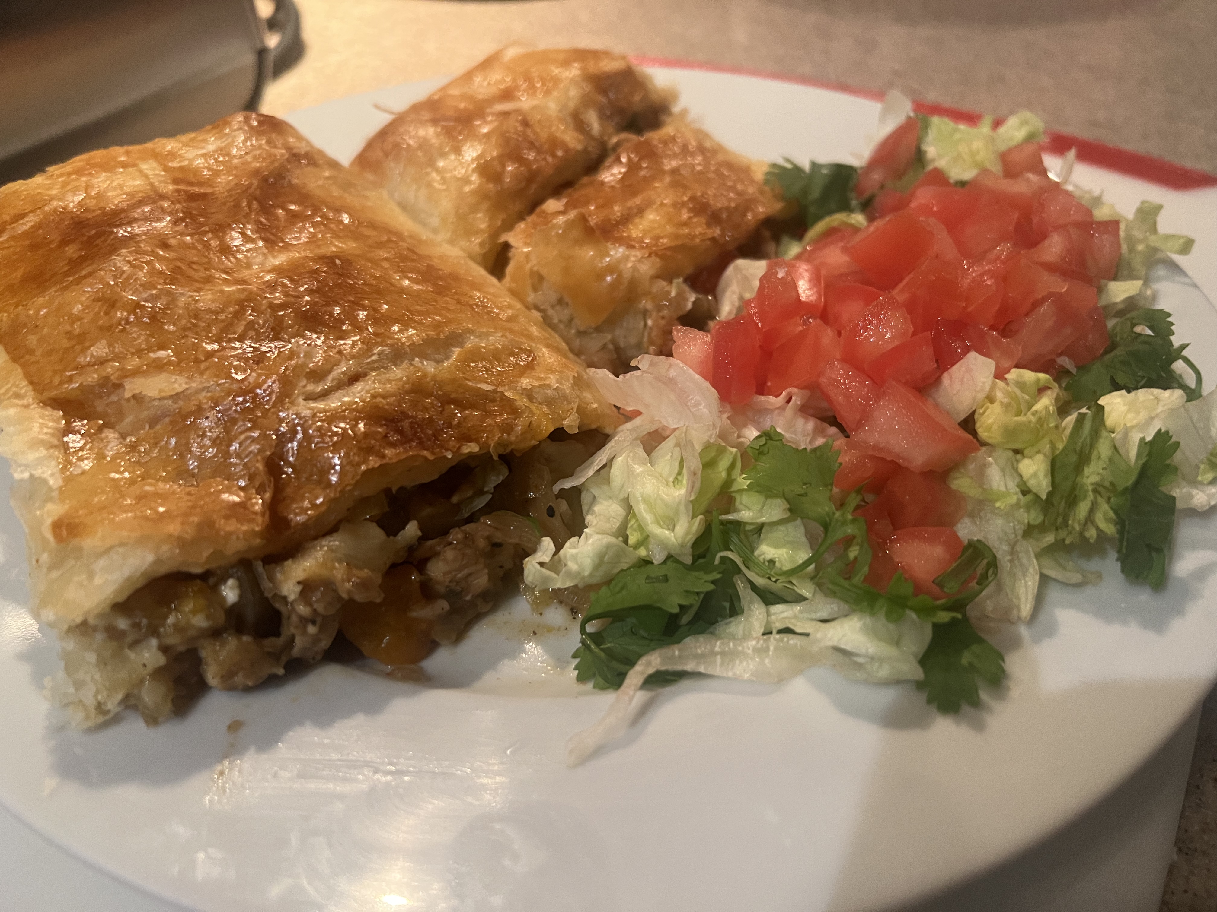 Chicken Fajita Stuffed Puff Pastry 