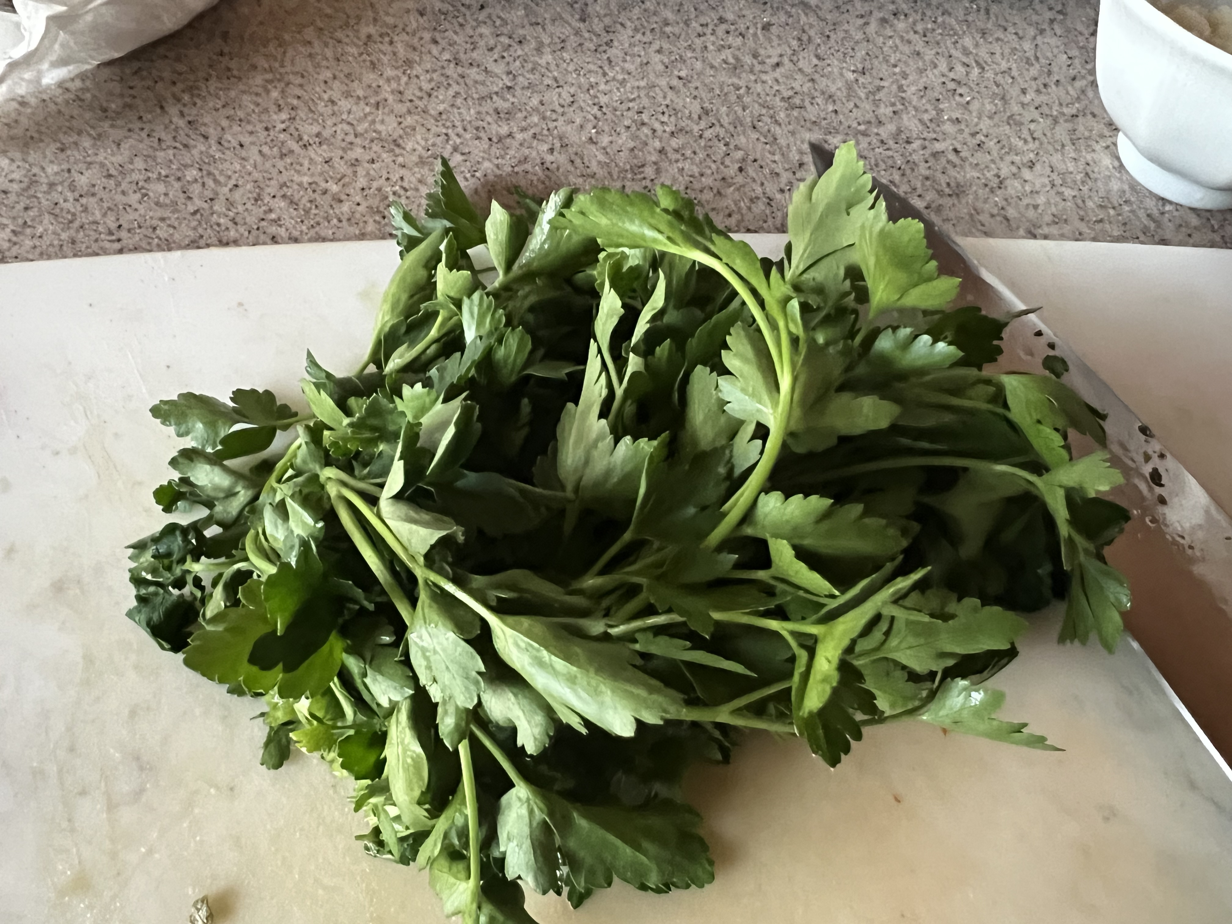 Chopped Italian flat-leaf parsley