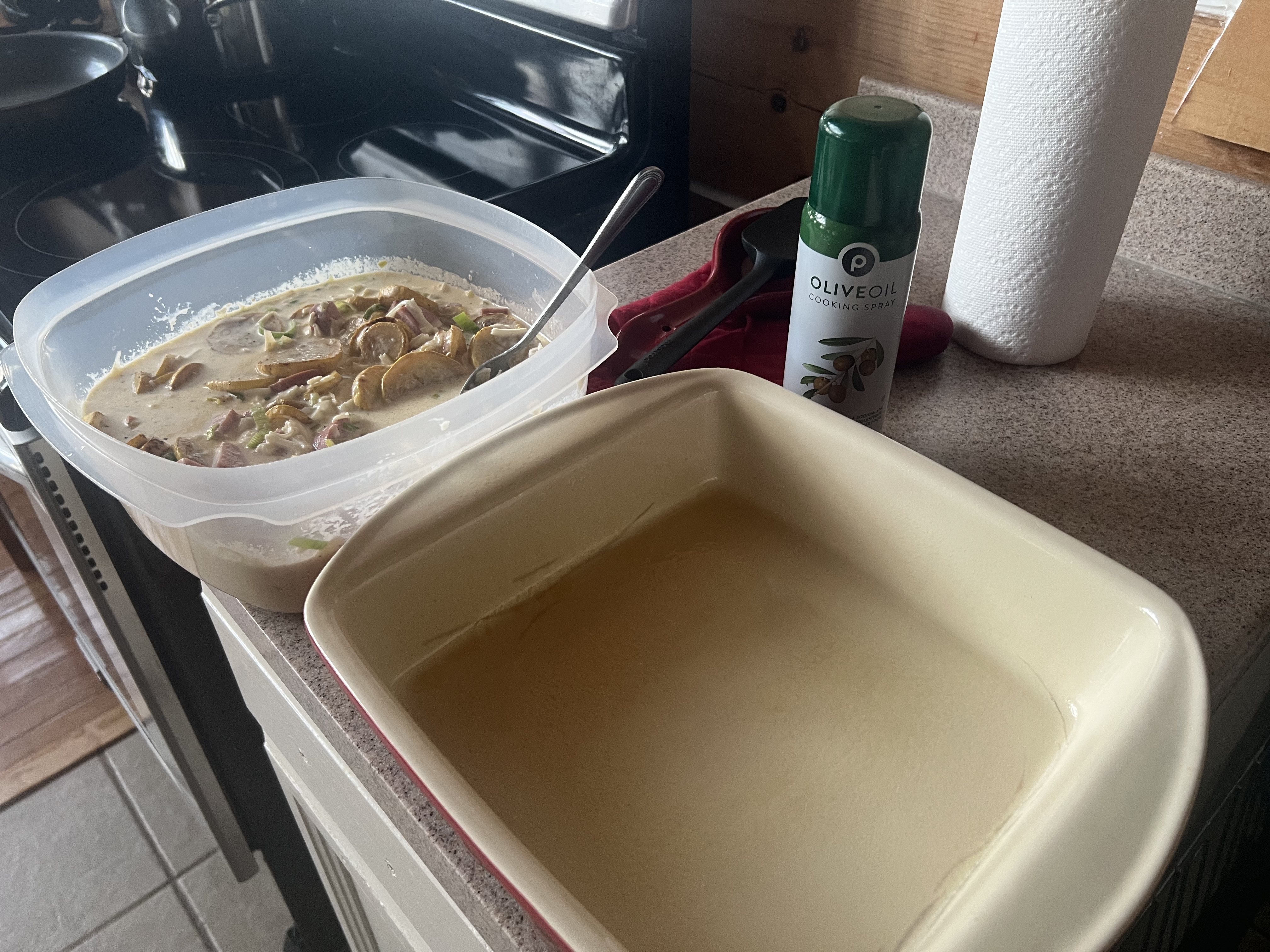 Summer Squash With Smoked Sausage Casserole