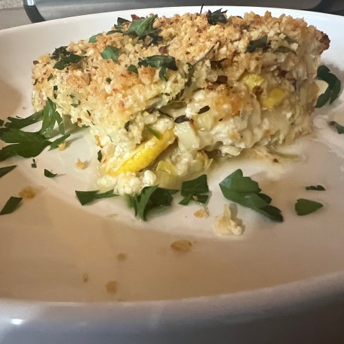 Summer Squash And Smoked Sausage Casserole