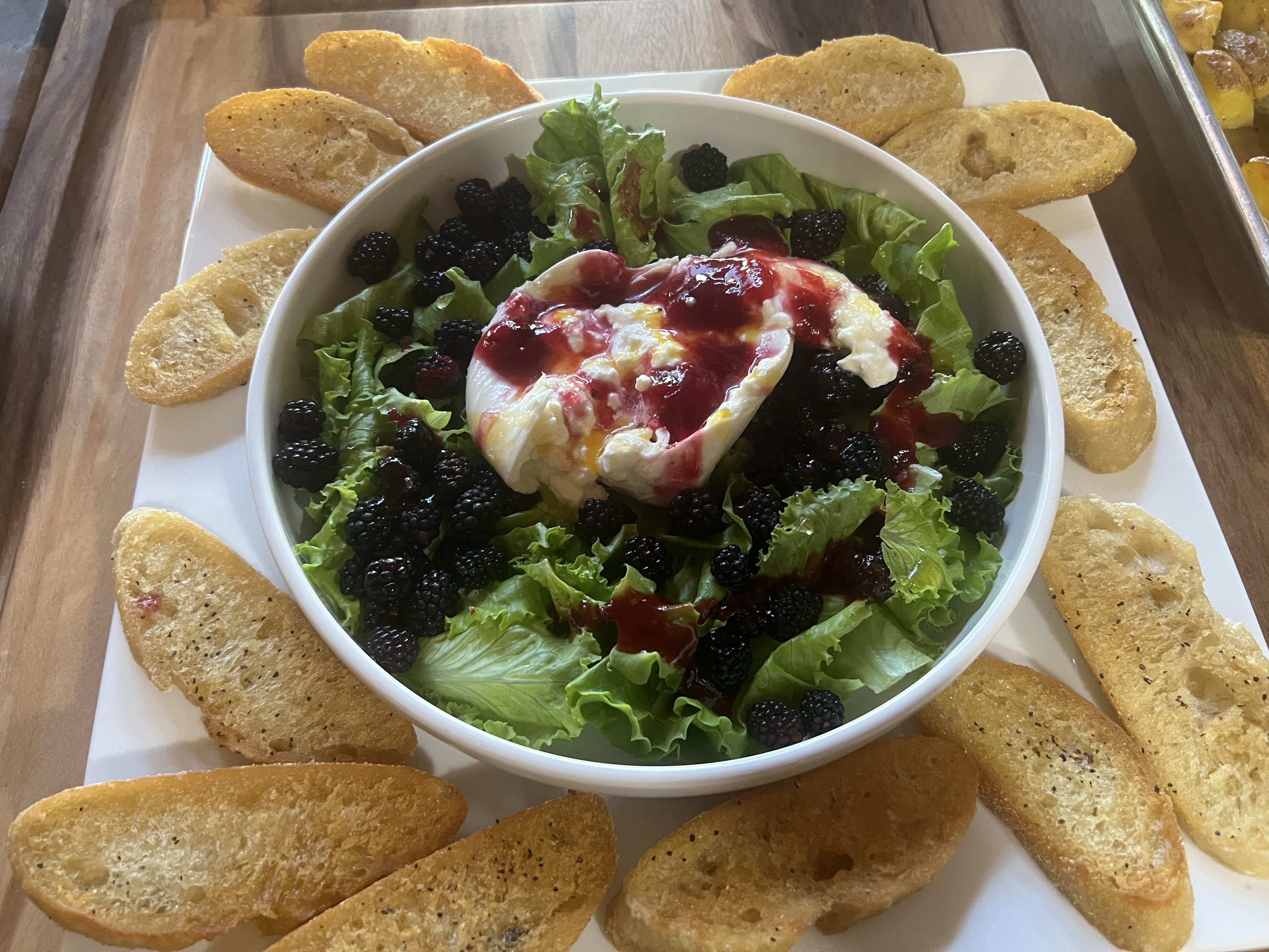 Burrata With Passion Fruit And Wild Raspberries