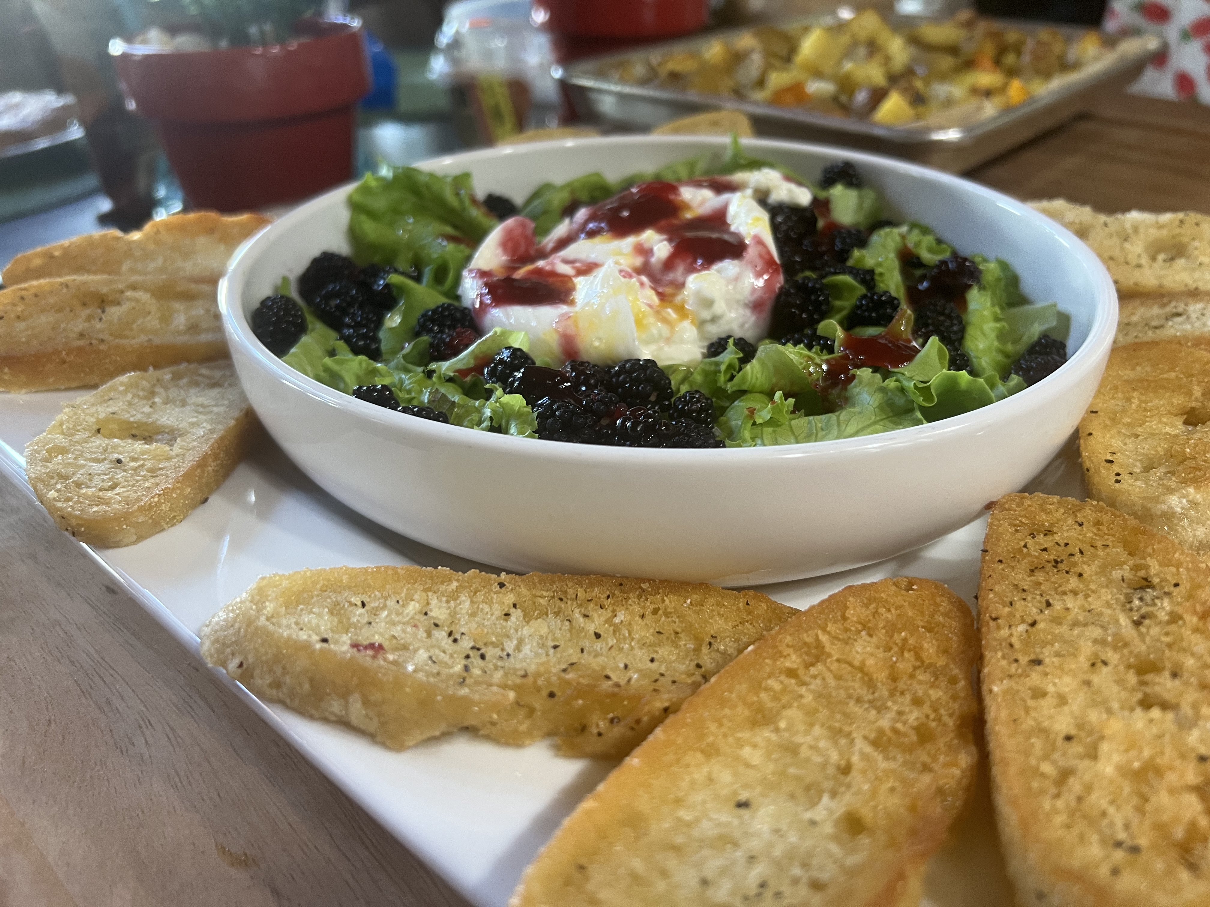 Burrata With Passion Fruit And Wild Raspberries