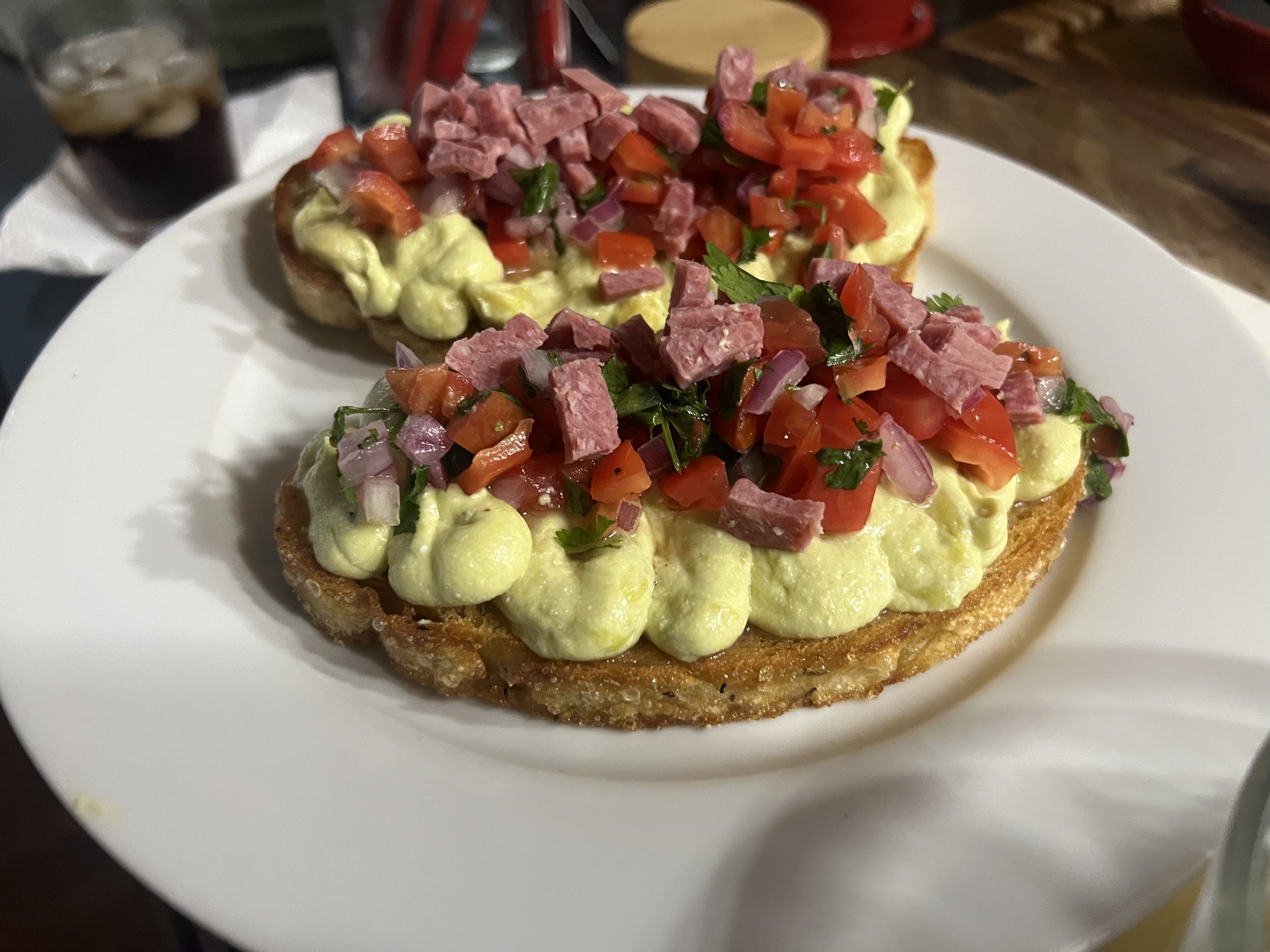 Avocado And Ricotta Cream Bruschetta (