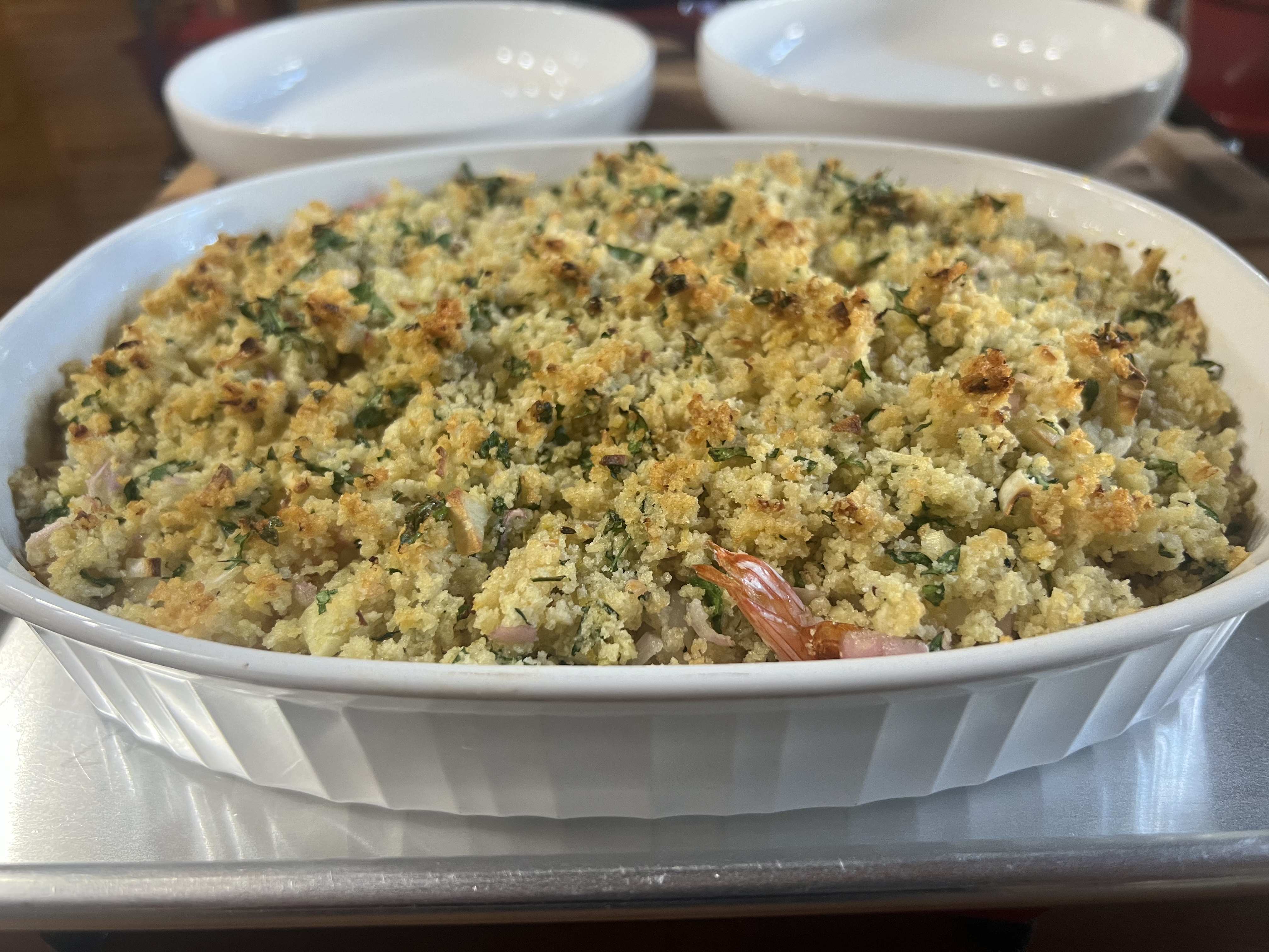 Oven Baked Shrimp Scampi