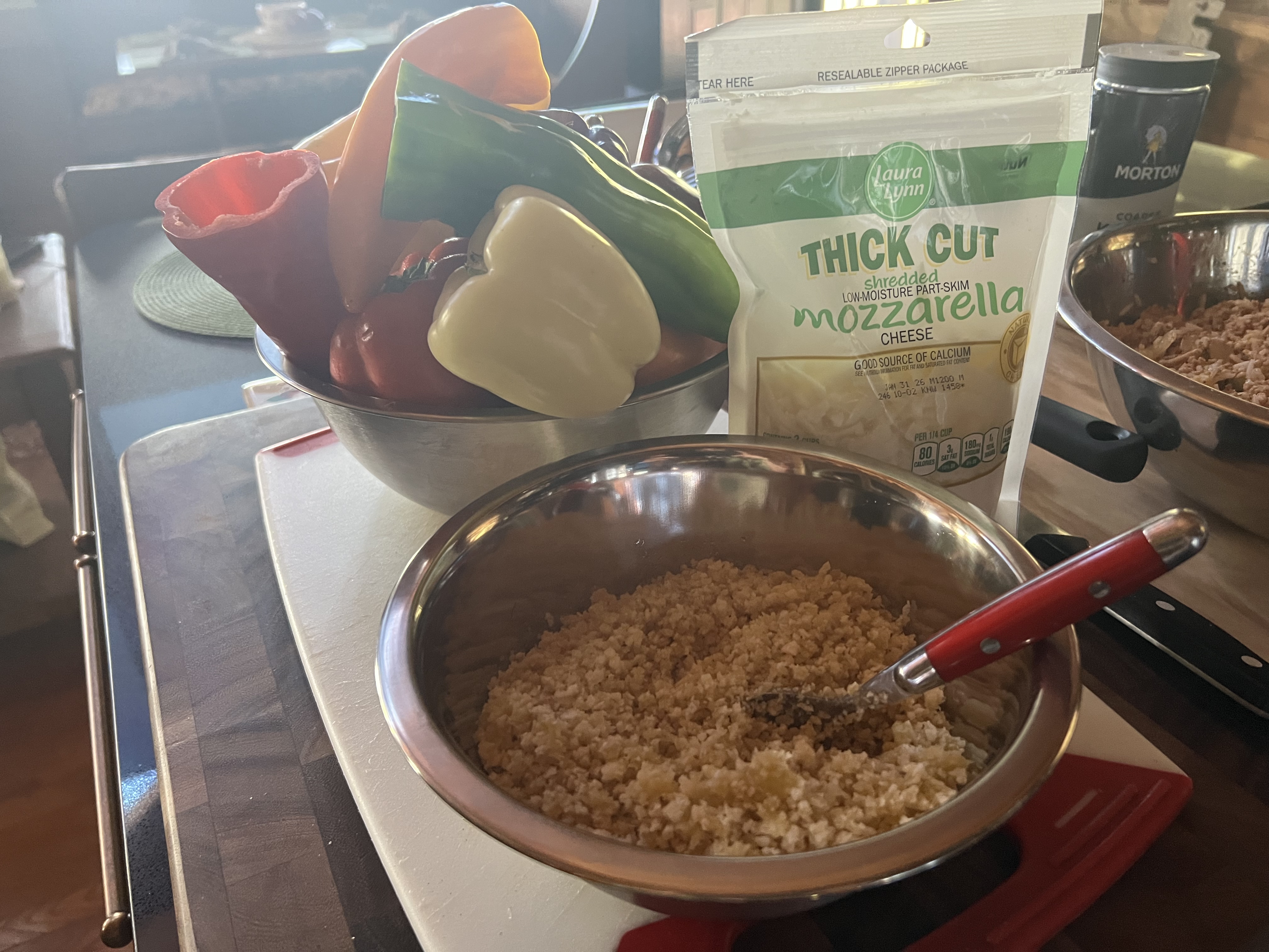 Stuffed Bell Peppers With Tomato Jus