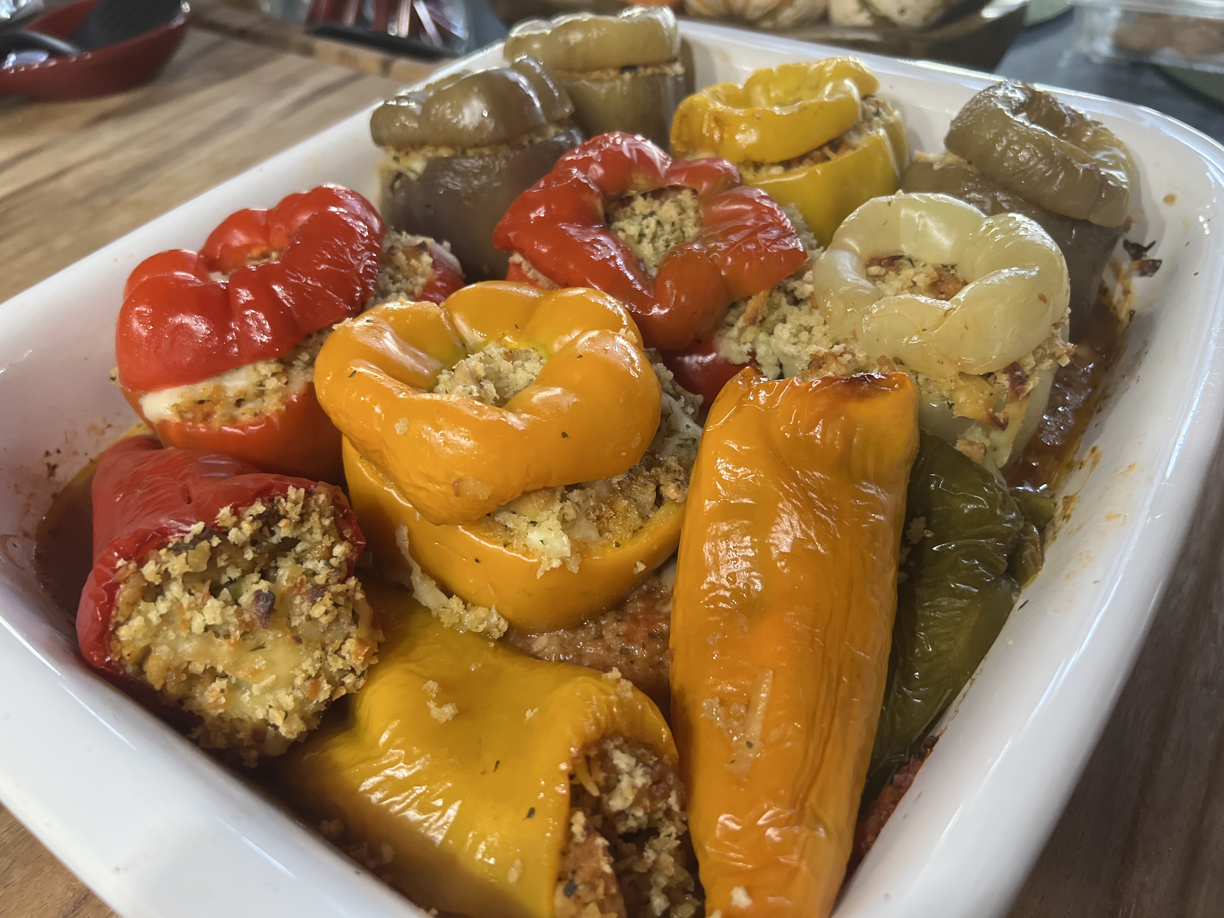 Stuffed Bell Peppers With Tomato Jus 