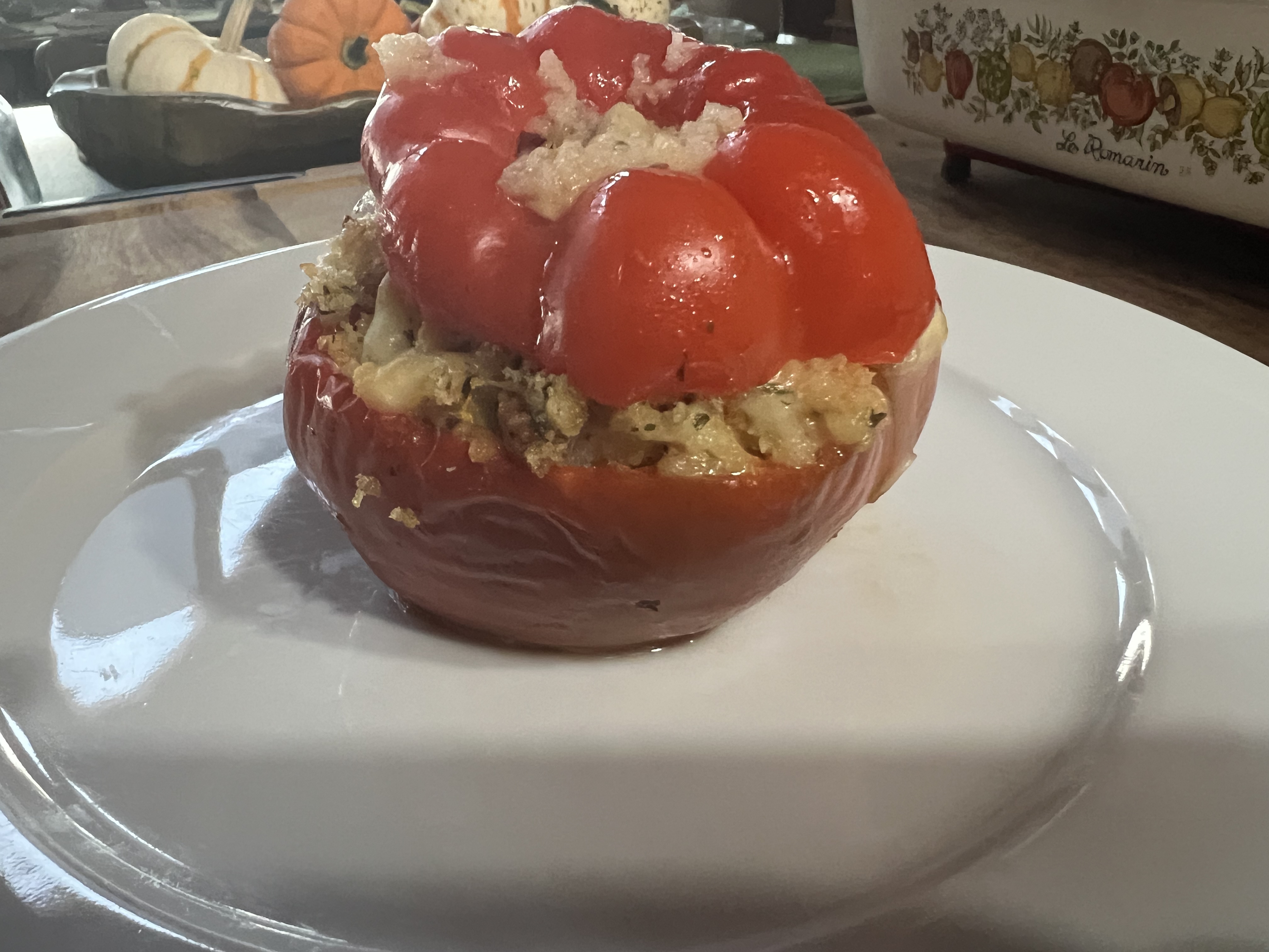 Stuffed Bell Peppers With Tomato Jus